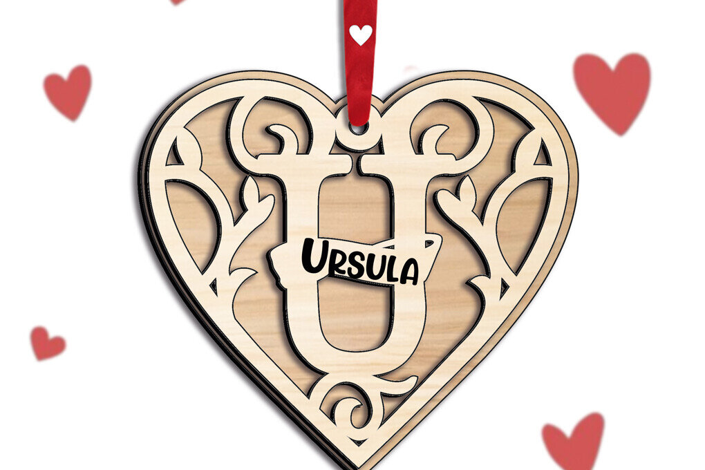 Intra απο ξύλο plywood 3mm-4mm πάχος – SVG Letter U Κοπή λέιζερ για την Ημέρα του Αγίου Βαλεντίνου Δίασταση  20x20 cm INTRAFABR-115467276