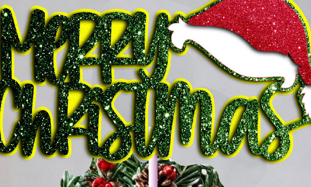 Intra απο ξύλο plywood 3mm-4mm πάχος – SVG Merry Christmas Hat, Santa Δίασταση  20x20 cm INTRAFABR-112635623