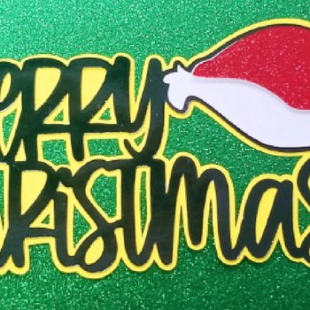 Intra απο ξύλο plywood 3mm-4mm πάχος – SVG Merry Christmas Hat, Santa Δίασταση  20x20 cm INTRAFABR-112635623 - Image 3