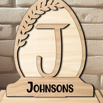 Intra απο ξύλο plywood 3mm-4mm πάχος – SVG Μονόγραμμα Γράμμα J Οικογενειακό Δώρο Πάσχα Δίασταση  20x20 cm INTRAFABR-119335313 - Image 1