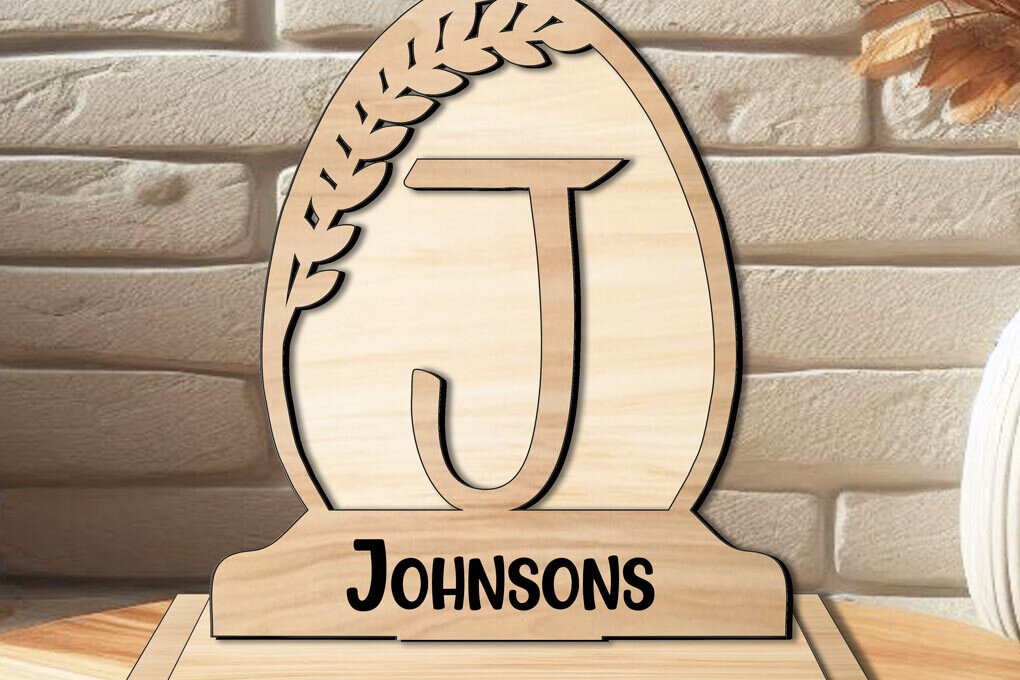 Intra απο ξύλο plywood 3mm-4mm πάχος – SVG Μονόγραμμα Γράμμα J Οικογενειακό Δώρο Πάσχα Δίασταση  20x20 cm INTRAFABR-119335313