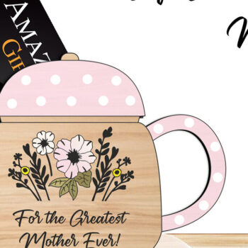 Intra απο ξύλο plywood 3mm-4mm πάχος – Βραστήρας δώρου κάρτας για τη γιορτή της μητέρας Δίασταση 20x20 cm INTRAFABR-121437941 - Image 1