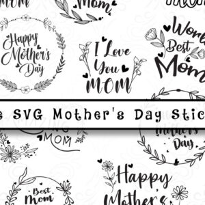 Intra απο ξύλο plywood 3mm-4mm πάχος – Σετ αυτοκόλλητων Mothers Day Δίασταση  20x20 cm INTRAFABR-69078254
