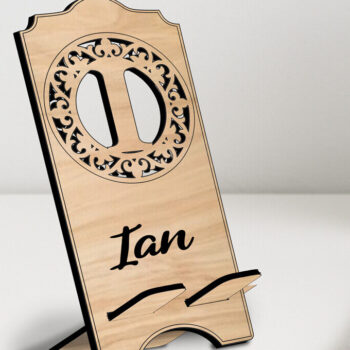 Intra απο ξύλο plywood 3mm-4mm πάχος – Υποδοχή τηλεφώνου Letter I Μονόγραμμα Alpha Δίασταση  20x20 cm INTRAFABR-122978360 - Image 1