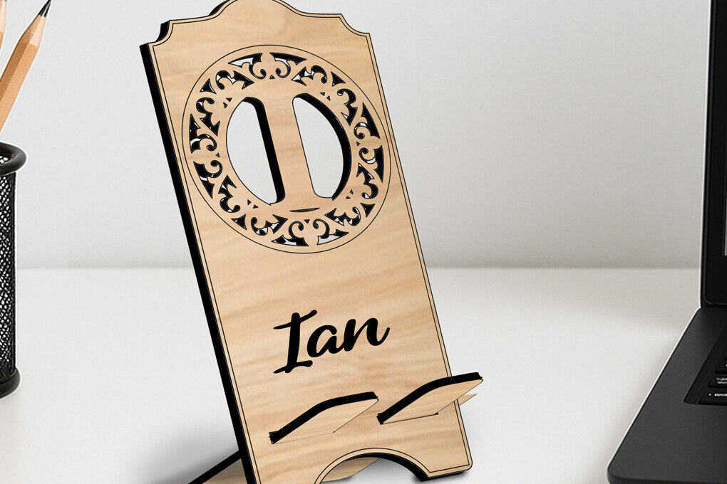 Intra απο ξύλο plywood 3mm-4mm πάχος – Υποδοχή τηλεφώνου Letter I Μονόγραμμα Alpha Δίασταση  20x20 cm INTRAFABR-122978360