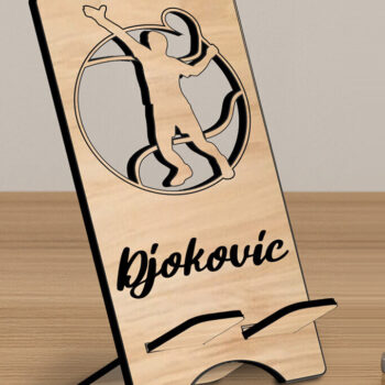 Intra απο ξύλο plywood 3mm-4mm πάχος – Δώρο Tennis Man θήκη τηλεφώνου Δίασταση  20x20 cm INTRAFABR-122774743 - Image 1