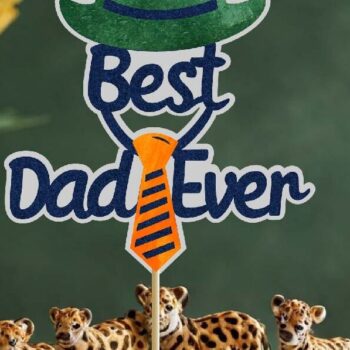 Intra απο ξύλο plywood 3mm-4mm πάχος – SVG το καλύτερο Dad Ever Cake Topper Δίασταση  20x20 cm INTRAFABR-124402542 - Image 1