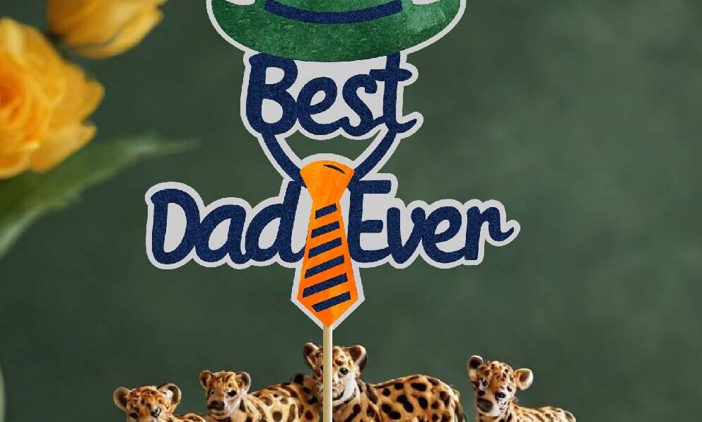 Intra απο ξύλο plywood 3mm-4mm πάχος – SVG το καλύτερο Dad Ever Cake Topper Δίασταση  20x20 cm INTRAFABR-124402542