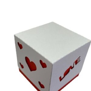 Intra απο ξύλο plywood 3mm-4mm πάχος – Κουτί κύβου για την ημέρα του Αγίου Βαλεντίνου Δίασταση  20x20 cm INTRAFABR-58070569