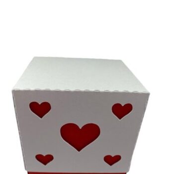 Intra απο ξύλο plywood 3mm-4mm πάχος – Κουτί κύβου για την ημέρα του Αγίου Βαλεντίνου Δίασταση  20x20 cm INTRAFABR-58070569 - Image 2