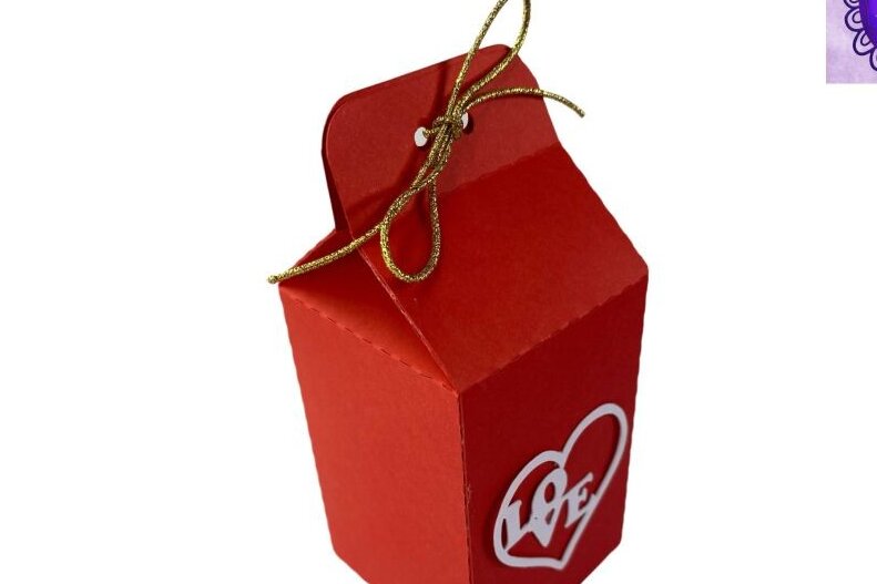 Intra απο ξύλο plywood 3mm-4mm πάχος – Κουτί γάλακτος για την ημέρα του Αγίου Βαλεντίνου Heart Love Milk Δίασταση  20x20 cm INTRAFABR-58070582