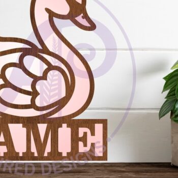 Intra απο ξύλο plywood 3mm-4mm πάχος – Swan Design Όνομα Σήμα Δίασταση  40x30 cm INTRAFABR-100265278 - Image 1