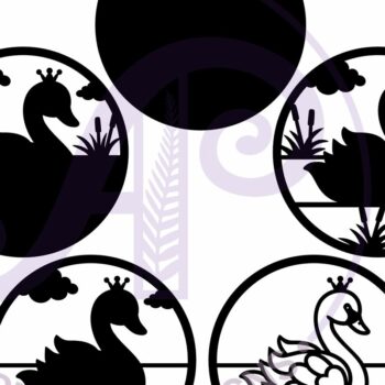 Intra απο ξύλο plywood 3mm-4mm πάχος – Swan Layered Wall Sign Δίασταση  40x30 cm INTRAFABR-99803744 - Image 3