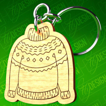 Intra απο ξύλο plywood 3mm-4mm πάχος – Μπρελόκ πουλόβερ Κοπή Laser | Αρχεία CNC Δίασταση  5x5 cm INTRAFABR-82697407 - Image 1