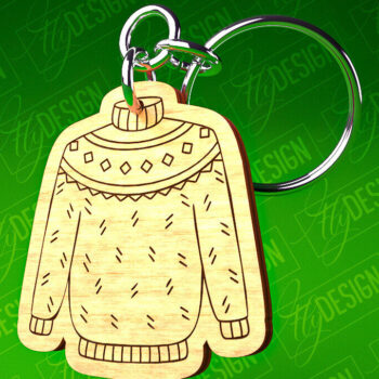 Intra απο ξύλο plywood 3mm-4mm πάχος – Μπρελόκ πουλόβερ Κοπή Laser | Αρχεία CNC Δίασταση  5x5 cm INTRAFABR-82697462 - Image 1