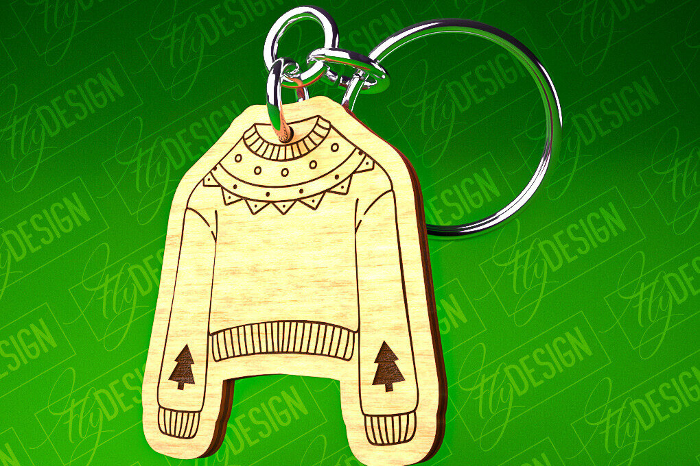 Intra απο ξύλο plywood 3mm-4mm πάχος – Μπρελόκ πουλόβερ Κοπή Laser | Αρχεία CNC Δίασταση  5x5 cm INTRAFABR-82697480