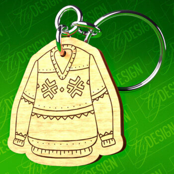 Intra απο ξύλο plywood 3mm-4mm πάχος – Μπρελόκ πουλόβερ Κοπή Laser | Αρχεία CNC Δίασταση  5x5 cm INTRAFABR-82697496 - Image 1