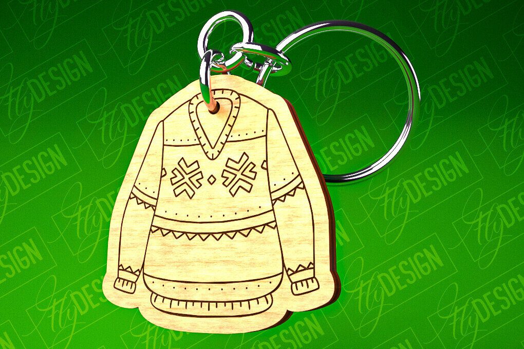 Intra απο ξύλο plywood 3mm-4mm πάχος – Μπρελόκ πουλόβερ Κοπή Laser | Αρχεία CNC Δίασταση  5x5 cm INTRAFABR-82697496