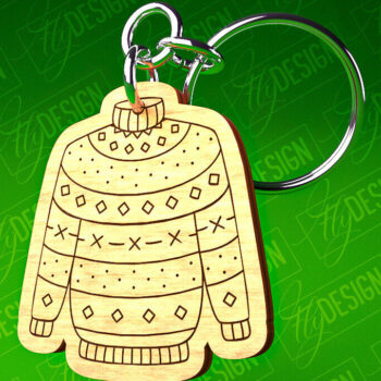 Intra απο ξύλο plywood 3mm-4mm πάχος – Μπρελόκ πουλόβερ Κοπή Laser | Αρχεία CNC Δίασταση  5x5 cm INTRAFABR-82697517 - Image 1