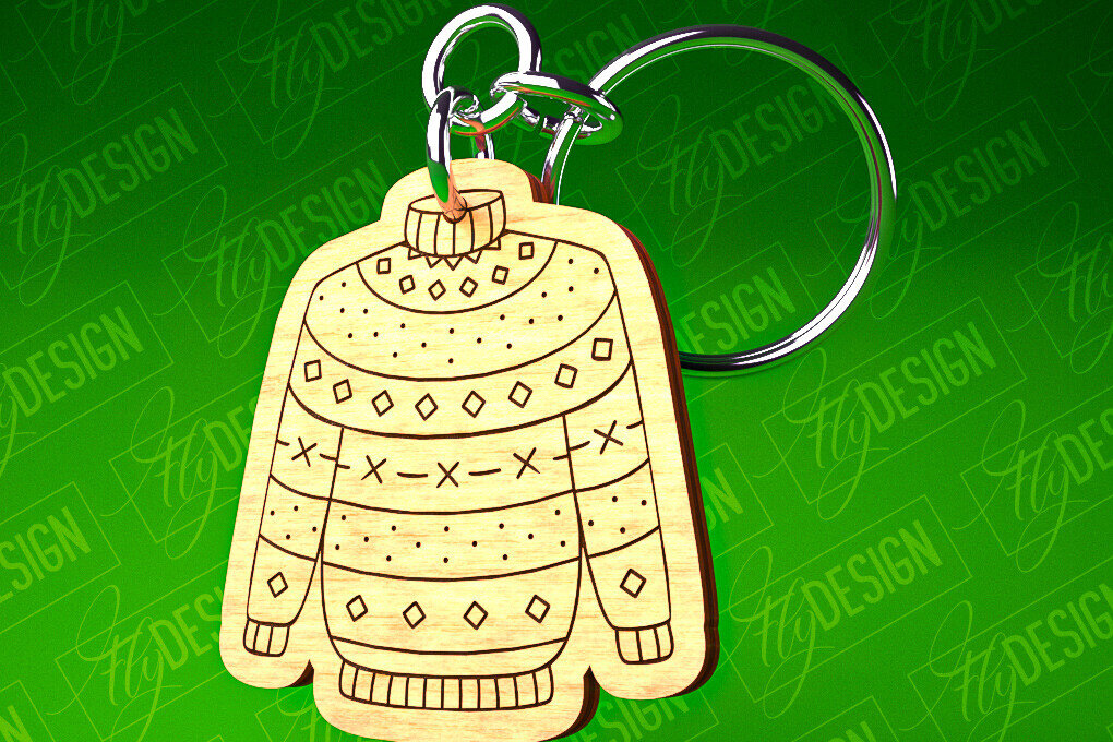 Intra απο ξύλο plywood 3mm-4mm πάχος – Μπρελόκ πουλόβερ Κοπή Laser | Αρχεία CNC Δίασταση  5x5 cm INTRAFABR-82697517