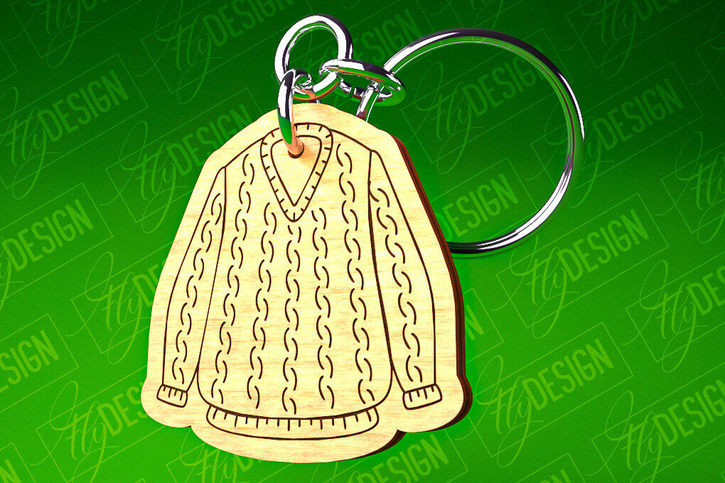 Intra απο ξύλο plywood 3mm-4mm πάχος – Μπρελόκ πουλόβερ Κοπή Laser | Αρχεία CNC Δίασταση  5x5 cm INTRAFABR-82697530