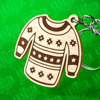 Intra απο ξύλο plywood 3mm-4mm πάχος – Μπρελόκ πουλόβερ Κοπή Laser | Δίασταση  5x5 cm INTRAFABR-81915979 - Image 1