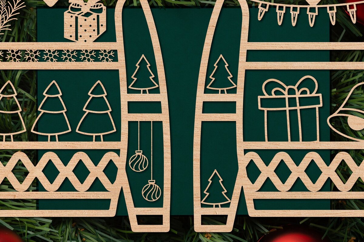 Intra απο ξύλο plywood 3mm-4mm πάχος – Πουλόβερ Χριστουγεννιάτικα Στολίδια Πακέτο Δίασταση  20x20 cm INTRAFABR-42790891