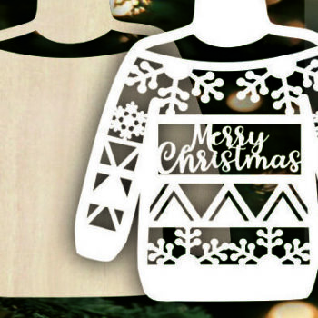 Intra απο ξύλο plywood 3mm-4mm πάχος – Πουλόβερ Χριστουγεννιάτικα Στολίδια Αρχείο Δίασταση 20x20 cm INTRAFABR-108621072 - Image 4