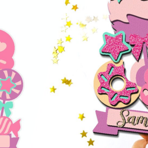 Intra απο ξύλο plywood 3mm-4mm πάχος – Sweet Cake Topper Δίασταση  20x20 cm INTRAFABR-91523026