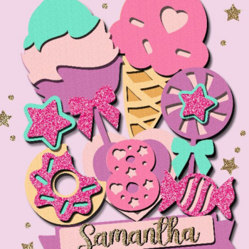 Intra απο ξύλο plywood 3mm-4mm πάχος – Sweet Cake Topper Δίασταση  20x20 cm INTRAFABR-91523026 - Image 4