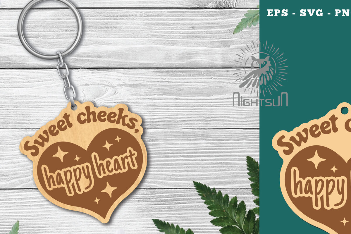 Intra απο ξύλο plywood 3mm-4mm πάχος – Γλυκά μάγουλα, Happy Heart Δίασταση  20x20 cm INTRAFABR-118403156