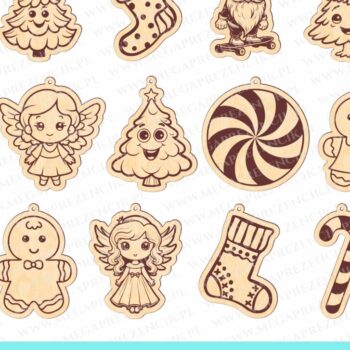 Intra απο ξύλο plywood 3mm-4mm πάχος – Sweet Christmas Baubles Δίασταση  20x20 cm INTRAFABR-82504205 - Image 1