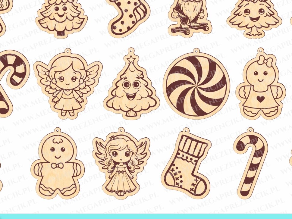 Intra απο ξύλο plywood 3mm-4mm πάχος – Sweet Christmas Baubles Δίασταση  20x20 cm INTRAFABR-82504205