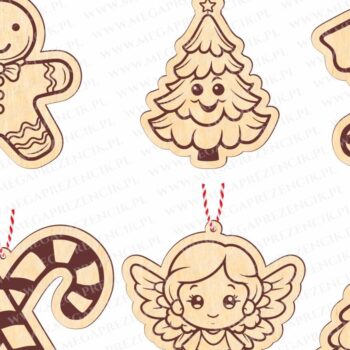 Intra απο ξύλο plywood 3mm-4mm πάχος – Sweet Christmas Baubles Δίασταση  20x20 cm INTRAFABR-82504205 - Image 2