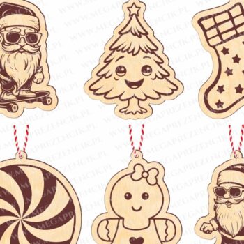 Intra απο ξύλο plywood 3mm-4mm πάχος – Sweet Christmas Baubles Δίασταση  20x20 cm INTRAFABR-82504205 - Image 4