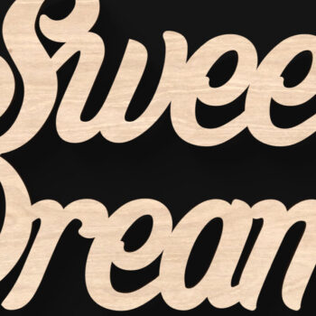 Intra απο ξύλο plywood 3mm-4mm πάχος – Sweet Dreams κομμένα με λέιζερ σημάδι Δίασταση  20x20 cm INTRAFABR-104677719 - Image 1