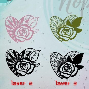 Intra απο ξύλο plywood 3mm-4mm πάχος – Sweet Heart 3D V.3 Δίασταση  20x20 cm INTRAFABR-56032749 - Image 2