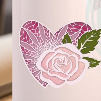 Intra απο ξύλο plywood 3mm-4mm πάχος – Sweet Heart 3D V.3 Δίασταση  20x20 cm INTRAFABR-56032749 - Image 3