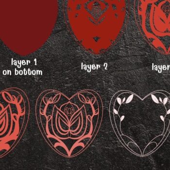 Intra απο ξύλο plywood 3mm-4mm πάχος – Sweet Heart Mandala 3D Δίασταση  20x20 cm INTRAFABR-56161606 - Image 2