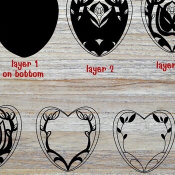 Intra απο ξύλο plywood 3mm-4mm πάχος – Sweet Heart Mandala 3D Δίασταση  20x20 cm INTRAFABR-56161606 - Image 3