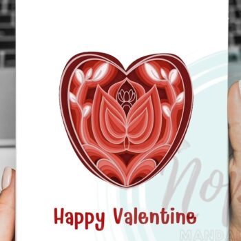 Intra απο ξύλο plywood 3mm-4mm πάχος – Sweet Heart Mandala 3D Δίασταση  20x20 cm INTRAFABR-56161606 - Image 7