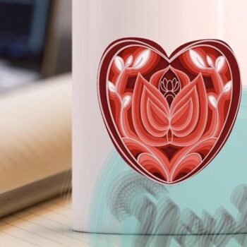 Intra απο ξύλο plywood 3mm-4mm πάχος – Sweet Heart Mandala 3D Δίασταση  20x20 cm INTRAFABR-56161606 - Image 8