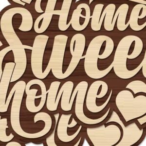 Intra απο ξύλο plywood 3mm-4mm πάχος – Sweet Home Welcome Sign PNG Δίασταση  40x30 cm INTRAFABR-113129865