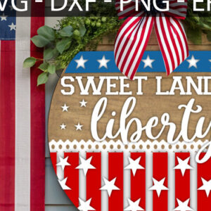 Intra απο ξύλο plywood 3mm-4mm πάχος – Sweet Land of Liberty Door Δίασταση  20x20 cm INTRAFABR-117243680