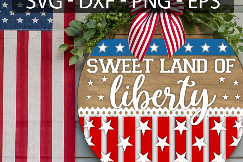 Intra απο ξύλο plywood 3mm-4mm πάχος – Sweet Land of Liberty Door Δίασταση  20x20 cm INTRAFABR-117243680