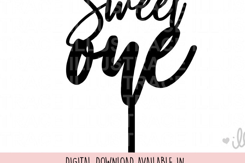 Intra απο ξύλο plywood 3mm-4mm πάχος – Sweet One, 1st Birthday Cake Topper Δίασταση  20x20 cm INTRAFABR-99676062