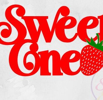 Intra απο ξύλο plywood 3mm-4mm πάχος – Sweet One Strawberry Cake Topper Δίασταση  20x20 cm INTRAFABR-97127590 - Image 2