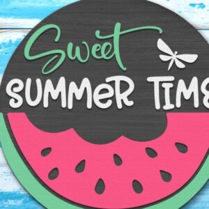 Intra απο ξύλο plywood 3mm-4mm πάχος – Sweet Summer Time, Κρεμάστρα πόρτας DXF Δίασταση  20x20 cm INTRAFABR-116343843