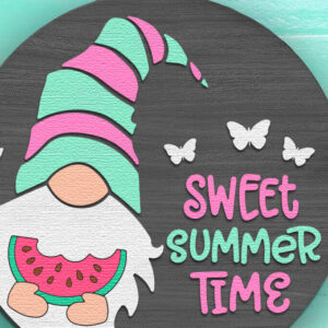 Intra απο ξύλο plywood 3mm-4mm πάχος – Sweet SummerTime, πινακίδα πόρτας με στρώσεις Δίασταση  20x20 cm INTRAFABR-119555154