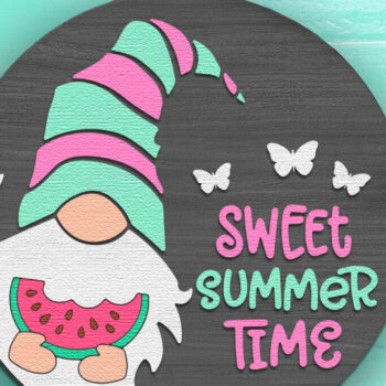 Intra απο ξύλο plywood 3mm-4mm πάχος – Sweet SummerTime, πινακίδα πόρτας με στρώσεις Δίασταση  20x20 cm INTRAFABR-119555154 - Image 1